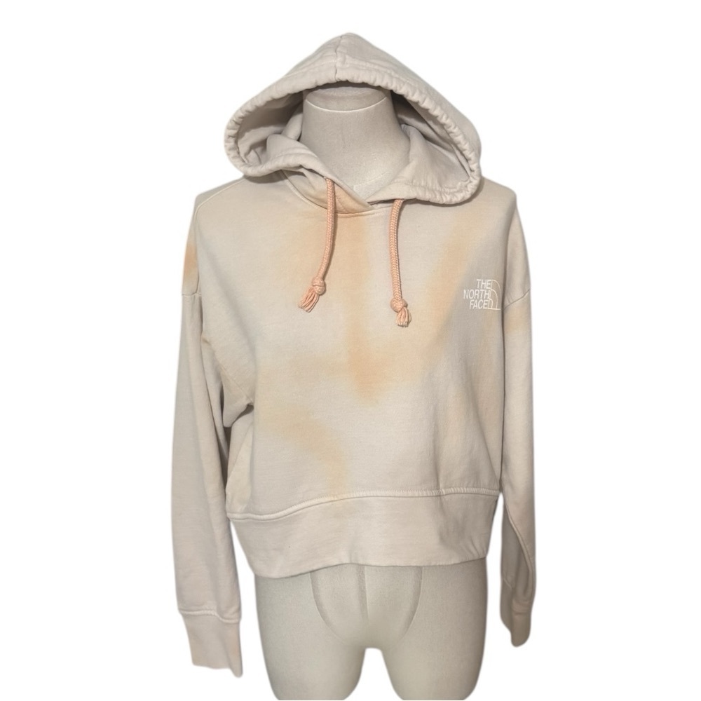 The North Face Tie-Dye Neutral Sweatshirt Hoodie Cropped XS S Casual Relaxed Fit